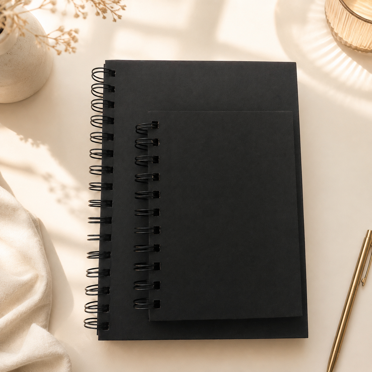 Black Pages Spiral Notebook