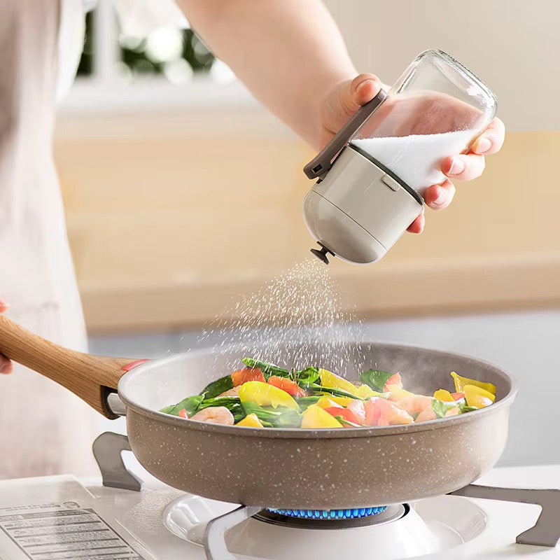 Kawaii Salt Dispenser – Aesthetic Glass Spice Shaker (220ml)