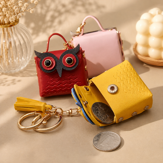 Kawaii Owl Mini Bag Charm | Coin Pouch
