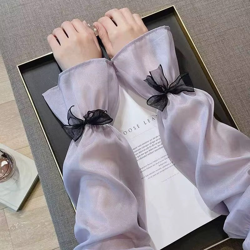 Kawaii Bow Gauze Arm Sleeves