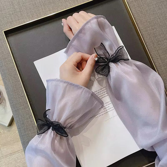 Kawaii Bow Gauze Arm Sleeves