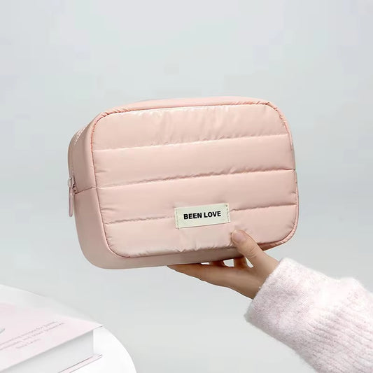 Puffy Makeup Pouch – Large Capacity Travel Cosmetic Bag