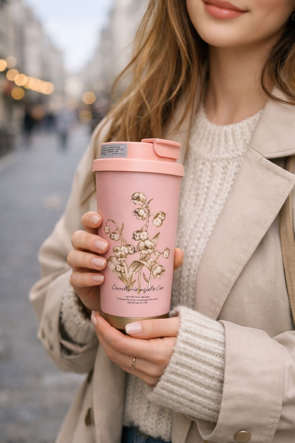Insulated Vacuum Flask Floral Coffee Tumbler