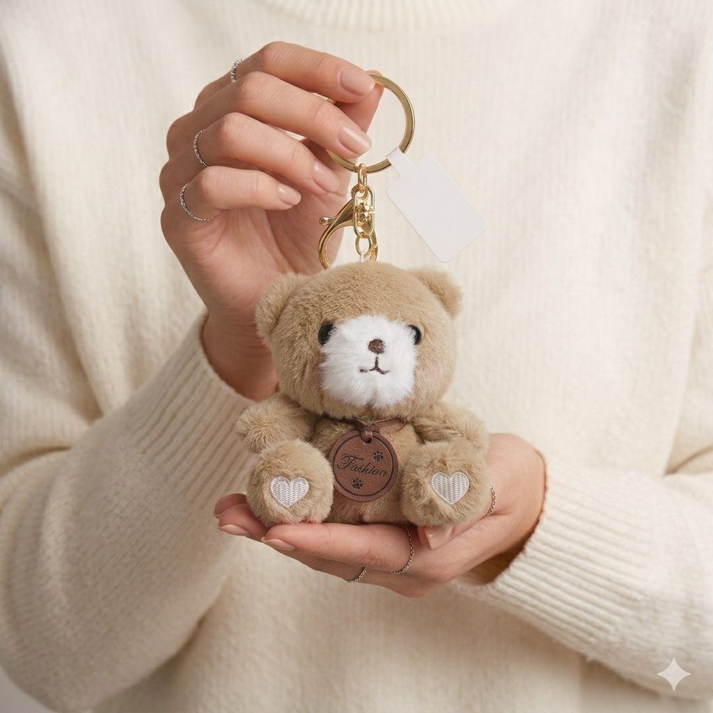 Teddy Bear Plushie Bag Charm | Kawaii Bear Keychain in Multiple Styles