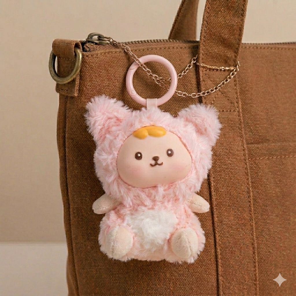 Kawaii Animal Plushie Keychain | Elephant, Camel & Lulu Bag Charm | 3 Designs
