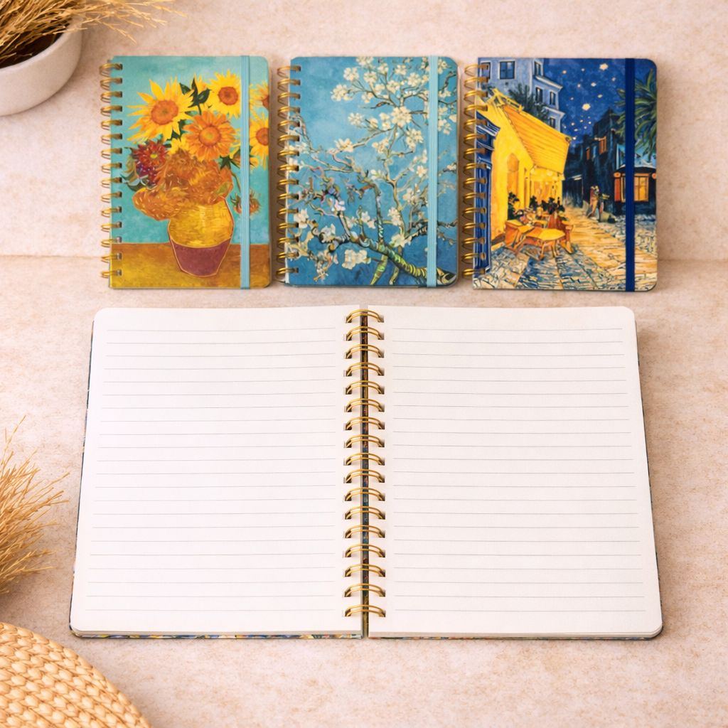 Van Gogh Art Series Spiral Notebook – Aesthetic Ruled Journal