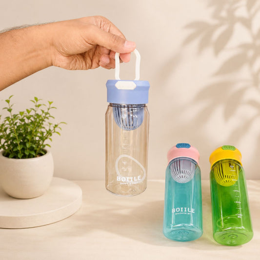 BOIILE Infuser Water Bottle – 650ml with Fruit Infuser & Carry Loop