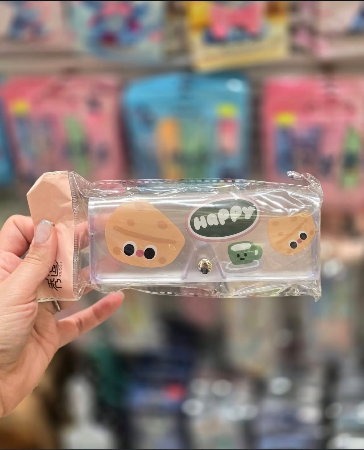 Kawaii Transparent Glasses Case – Cute Character Mix Design - Pack of 2