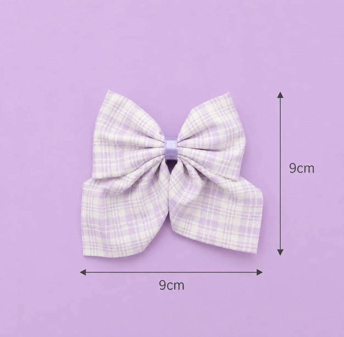 Gingham Plaid Bow Hair Clip
