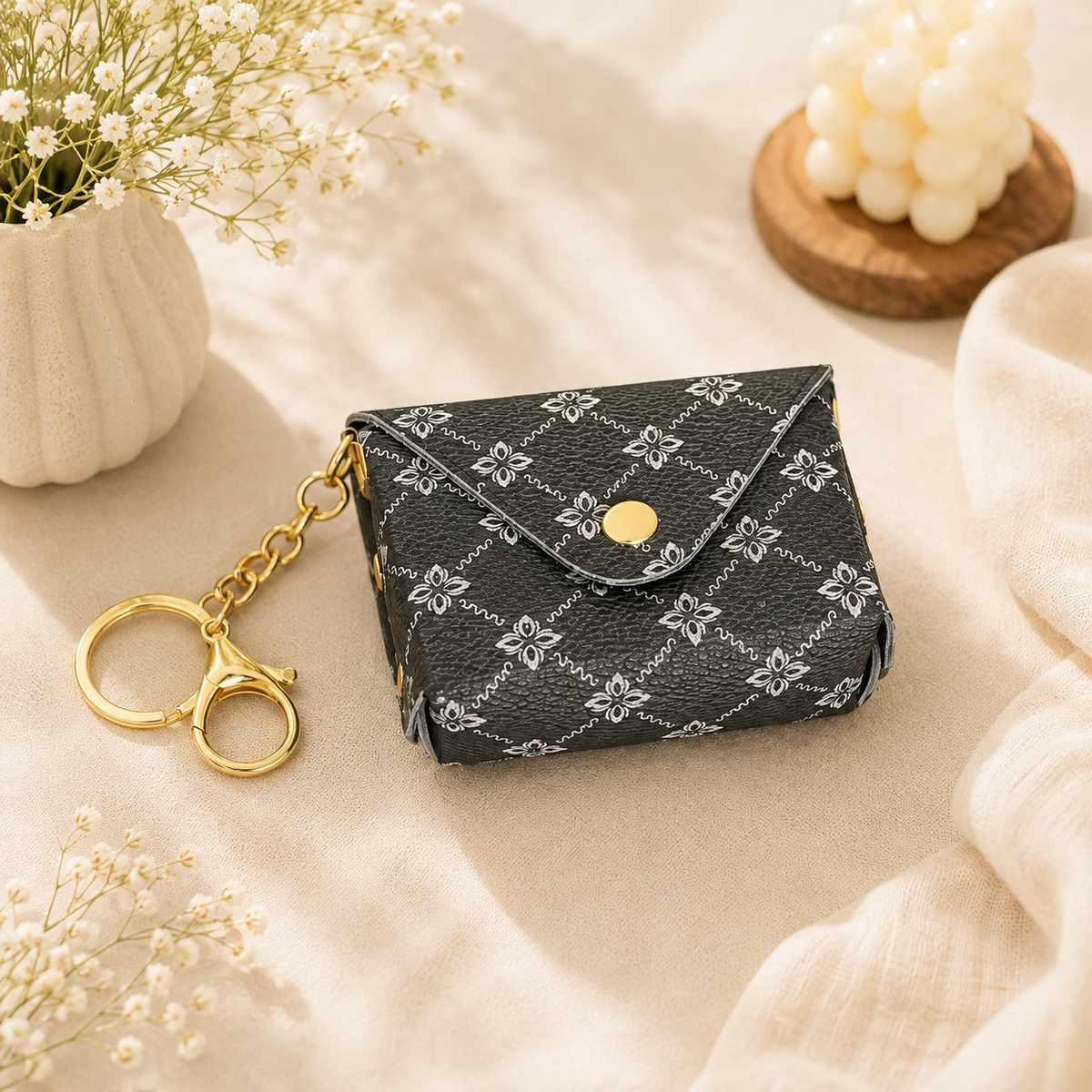 Mini Bag Charm & Keychain | Coin Pouch | Silk Scarf