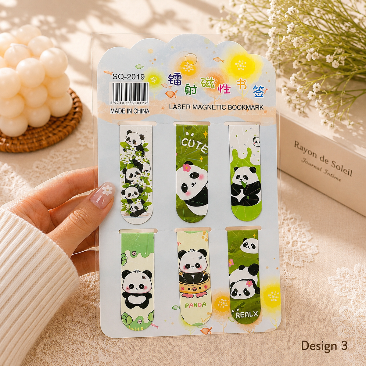 Kawaii Unicorn magnetic bookmark set of 6, Design 7