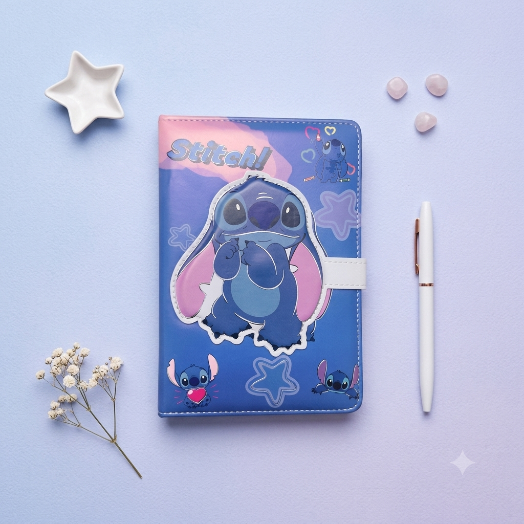 Kawaii Character Planner Notebook | Hello Kitty & Stitch Journal