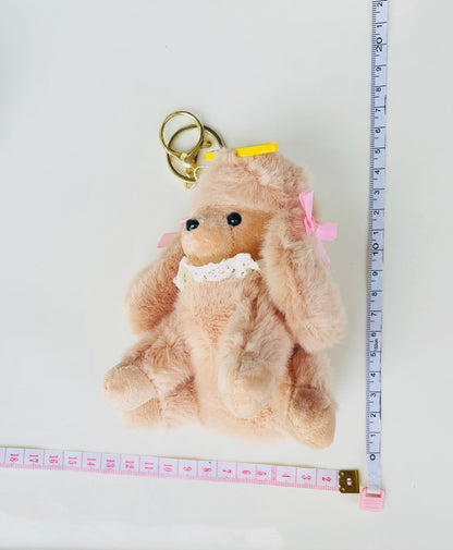Kawaii Sunglass Cute Puppy Plush Keychain & Bag Charm