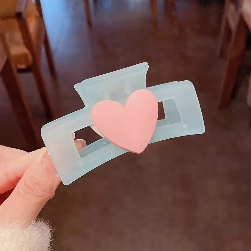 Frosted Bow Hair Clip | Kawaii Rectangle Barrette
