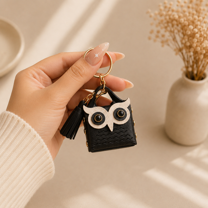 Kawaii Owl Mini Bag Charm | Coin Pouch