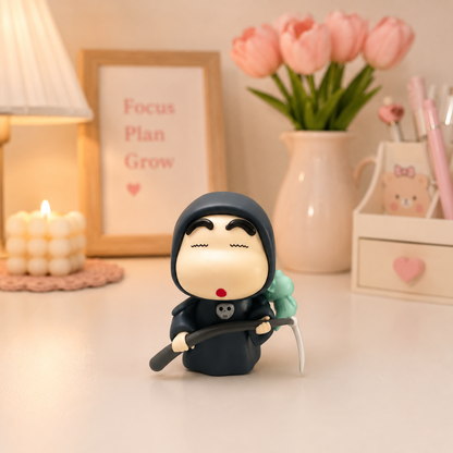 Kawaii Grim Reaper Chibi Figurine | Cute Desk Decor