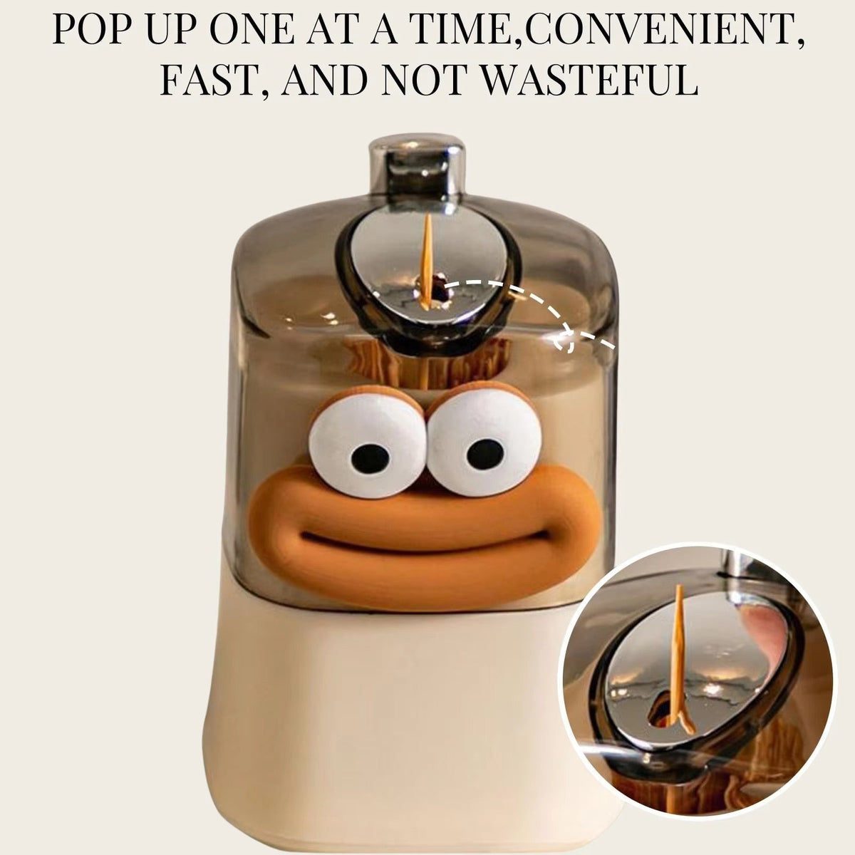 Funny Face Toothpick Dispenser – Cute Kawaii Kitchen & Dining Decor