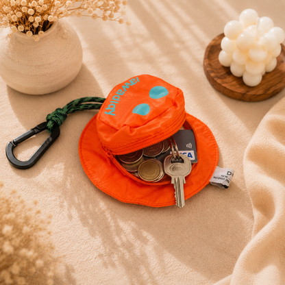 Mini Bag Charm & Keychain | Smiley Face Carabiner Clip