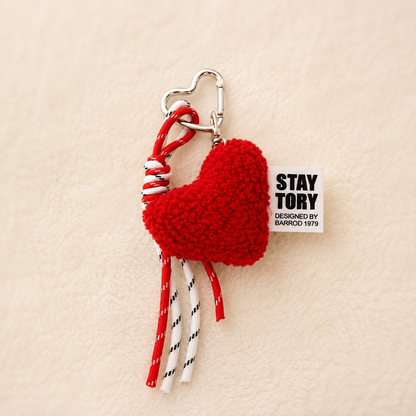 Stay Tory Fluffy Heart Keychain & Bag Charm