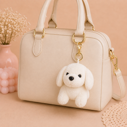 Kawaii Puppy Plush Keychain & Bag Charm