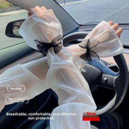 Kawaii Bow Gauze Arm Sleeves