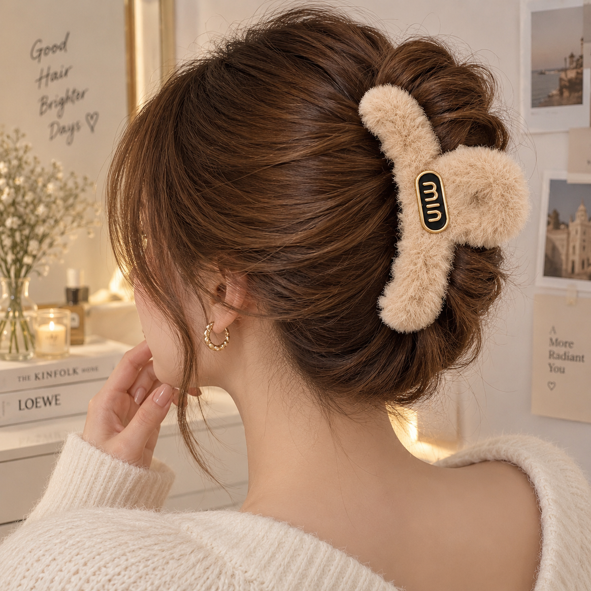 Fluffy Plush Hair Claw Clip