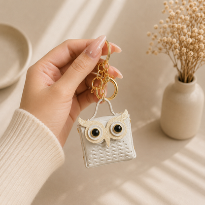 Kawaii Owl Mini Bag Charm | Coin Pouch