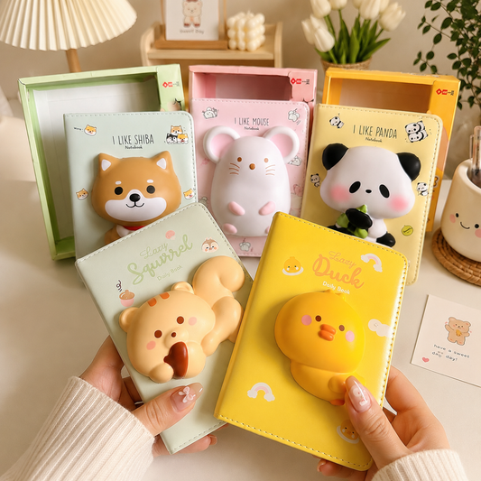Kawaii Squishy Notebook | Soft PU Cover Diary Journal