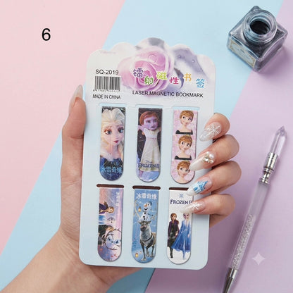 Disney Princess Laser Magnetic Bookmarks Set | Kawaii Stationery