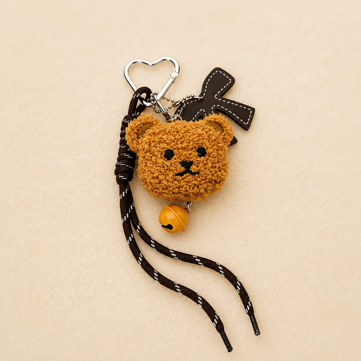 Kawaii Plush Bear Keychain & Bag Charm with Bell