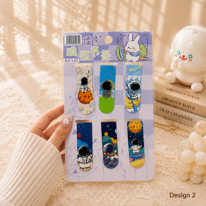 Kawaii Lotso Bear magnetic bookmark set of 6, Design 6