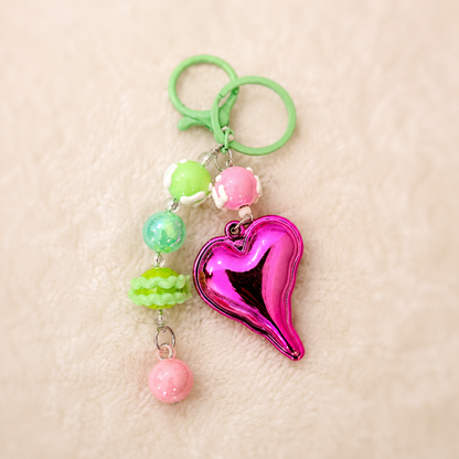 Kawaii Heart Keychain & Bag Charm