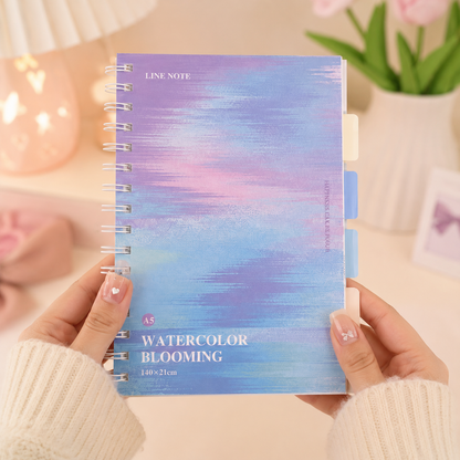 Watercolor Blooming A5 Spiral Notebook