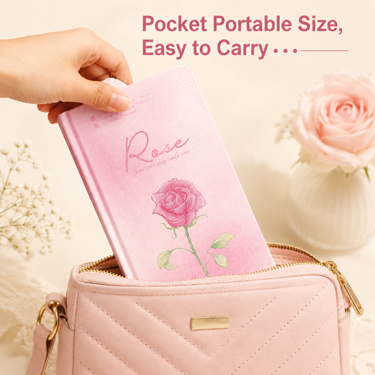 Rose Daily Planner Notebook | Kawaii Tracker Diary