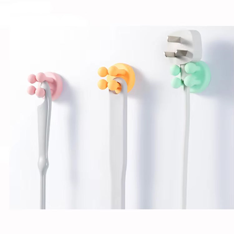 Silicone Bubble Wall Hook – Kawaii No-Drill Organiser for Bathroom, Desk & Vanity( Pack of 2 - Random Colors)