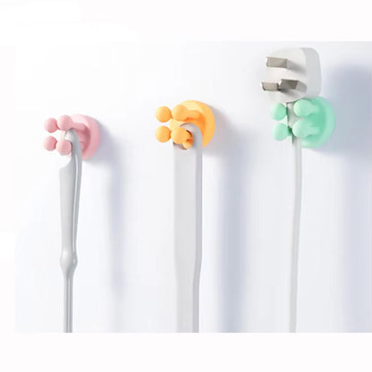 Silicone Bubble Wall Hook – Kawaii No-Drill Organiser for Bathroom, Desk & Vanity( Pack of 2 - Random Colors)