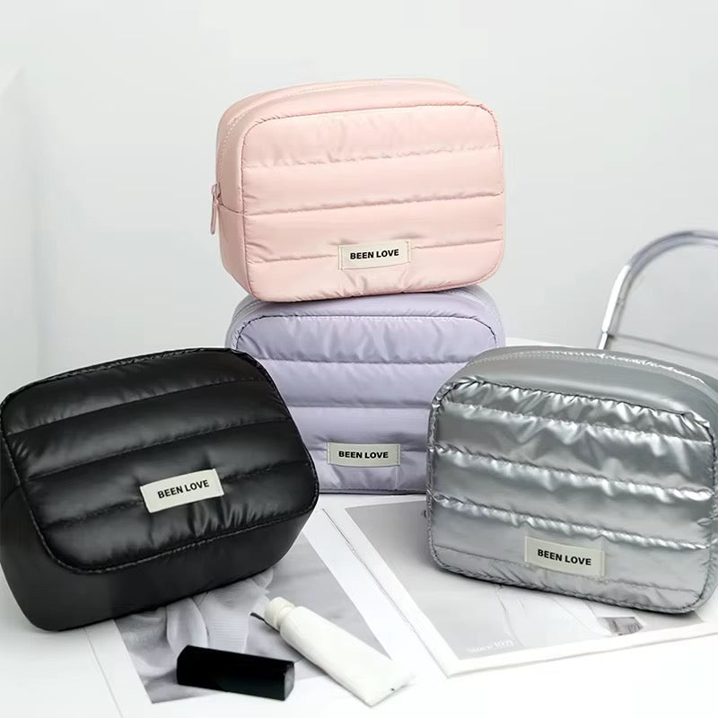 Puffy Makeup Pouch – Large Capacity Travel Cosmetic Bag