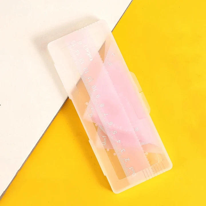 Kawaii Jelly Ruler Set | Pastel Geometric Tools | 4-Piece Stationery Set