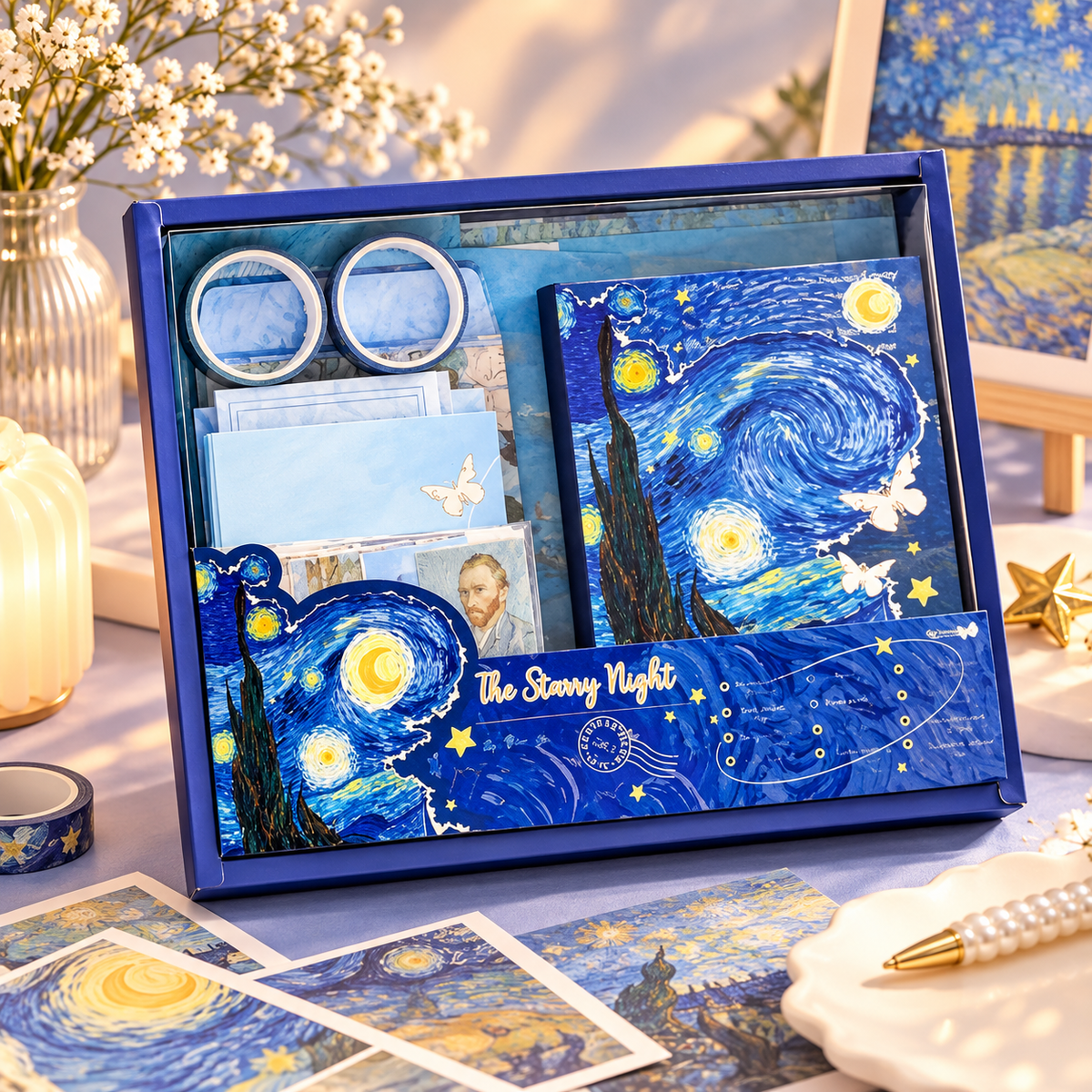 Vincent Van Gogh & Claude Monet Scrapbook Journal Kit | Art-Inspired Stationery Set