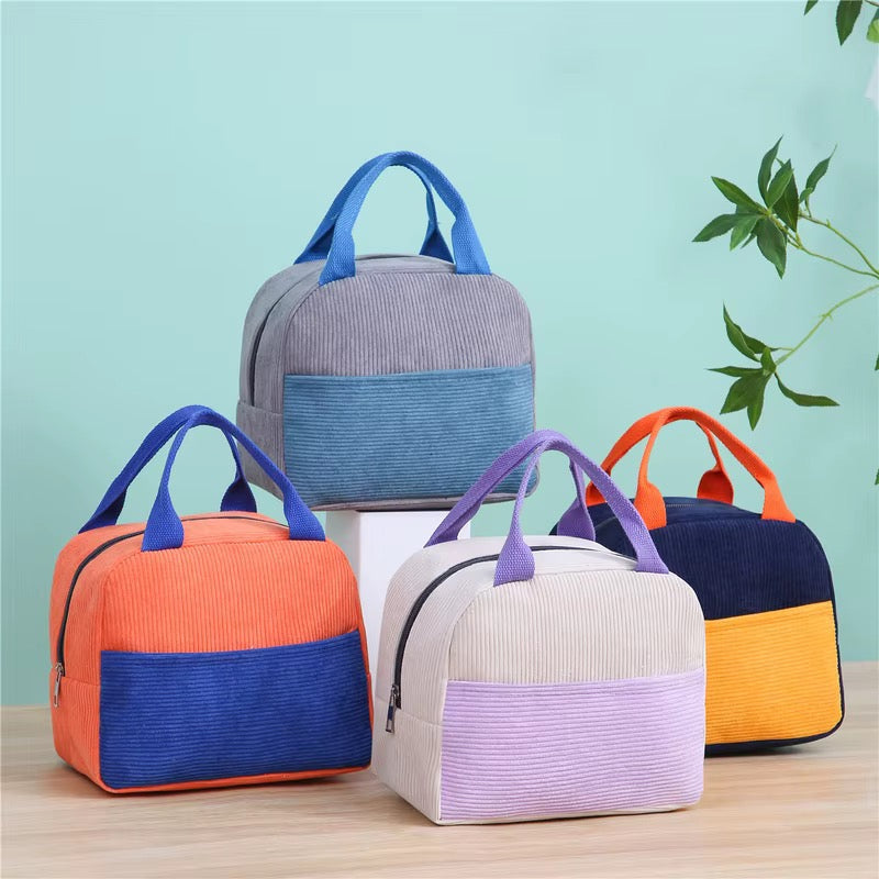 Corduroy Insulated Lunch Bag Small