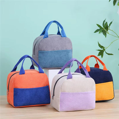 Corduroy Insulated Lunch Bag Small