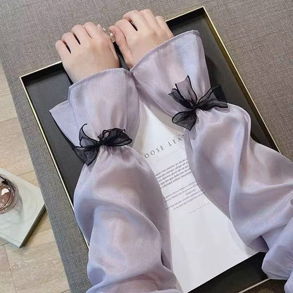 Kawaii Bow Gauze Arm Sleeves