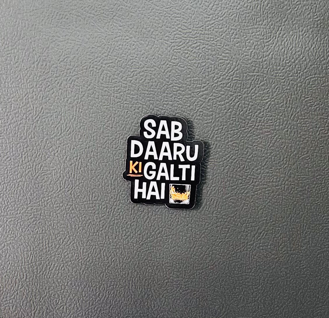 Desi Humour Fridge Magnets – Funny Indian Quote & Pop Culture Magnets
