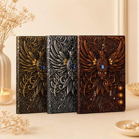 Embossed Phoenix Vintage Hardcover Journal | Notebook