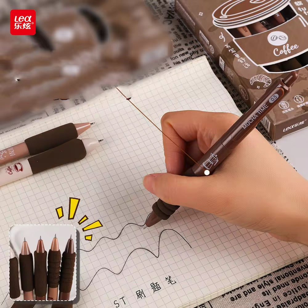 Coffee Lover Gel Pen Set of 5 | Kawaii Stationery Set