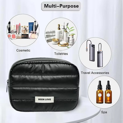 Puffy Makeup Pouch – Large Capacity Travel Cosmetic Bag