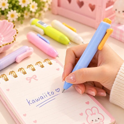 Daily Light set of five pastel gel pens displayed in packaging with loose pens