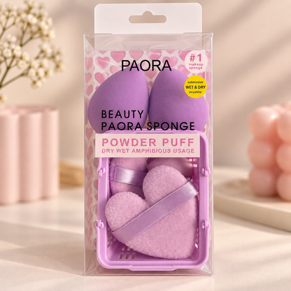 Paora Beauty Sponge & Powder Puff Set