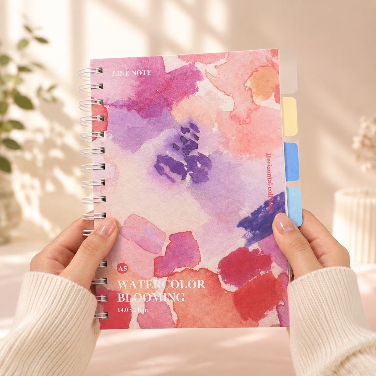 Watercolor Blooming A5 Spiral Notebook