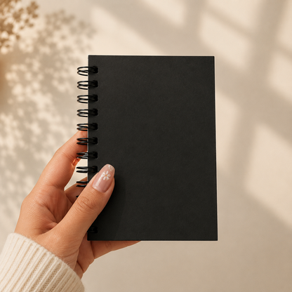 Black Pages Spiral Notebook